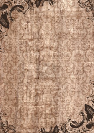 Vieux cadre papier toile vintage 