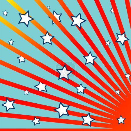 Rayures et étoiles fond 