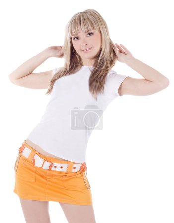 Image lumineuse de belle blonde 