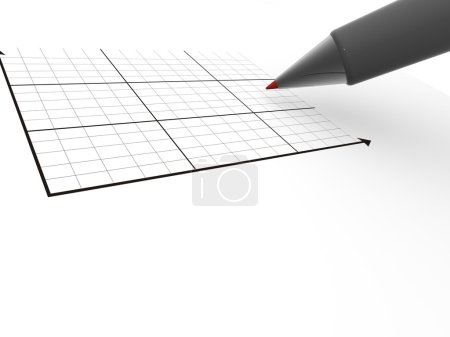 Stylo avec calendrier. 3d 