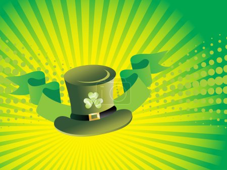 Arrière-plan avec chapeau de lutin isolé 