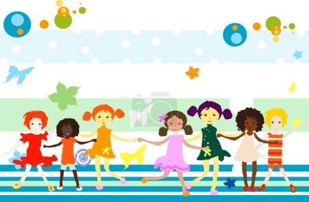 groupe d'enfants jouant