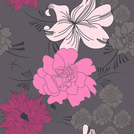 motif romantique sans couture