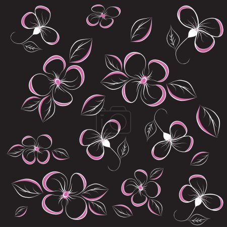 Fond vectoriel abstrait floral 