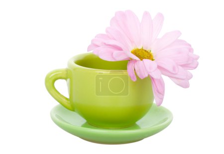 Coupe verte avec fleur 