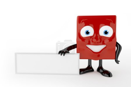 Caractères 3d avec planche vide 