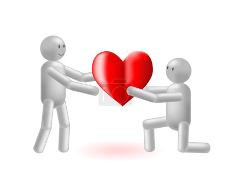 Paire d'amoureux 