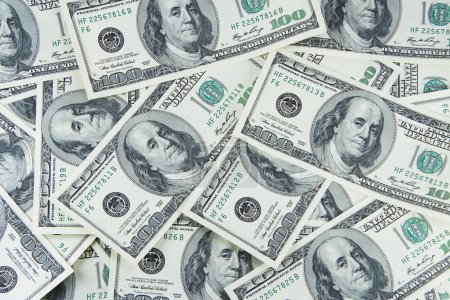 Des dollars. Un fond 