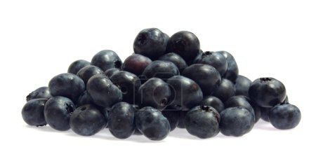 myrtilles sucrées sur fond blanc 