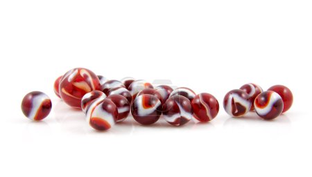 Belles billes de tige de couleur rouge 