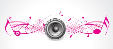 Thème musical demi-ton avec haut-parleur 