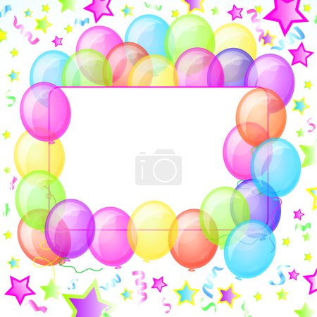Bannière de ballons de fête. Vecteur .