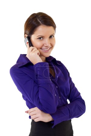 Femme d'affaires au téléphone
