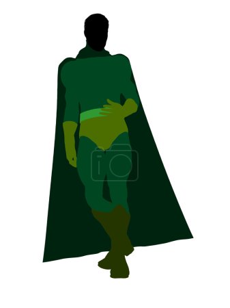 Silhouette Homme Super Héros Illustration 