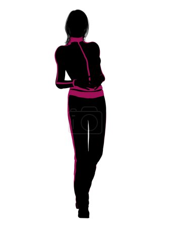 Silhouette d'entraînement féminine 