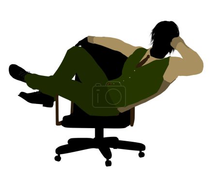 Silhouette d'affaires masculine 