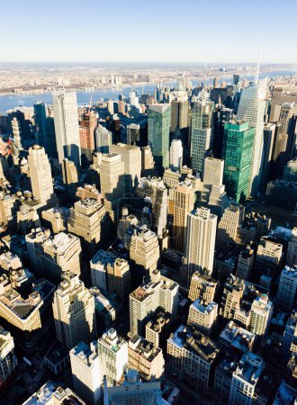 vue de Manhattan depuis l'Empire State Building, New York, États-Unis