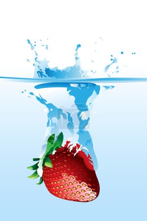 Fraise dans l'eau 