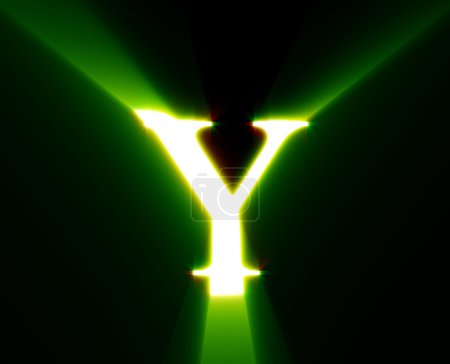 Y, brillant, vert 