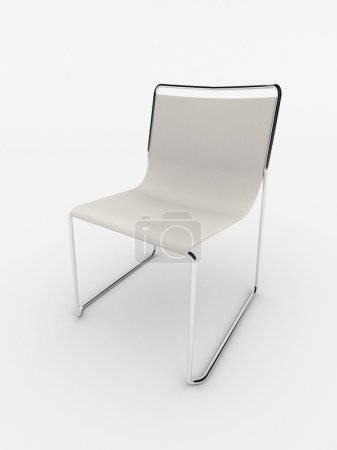 Chaise design d'intérieur isolée sur blanc 