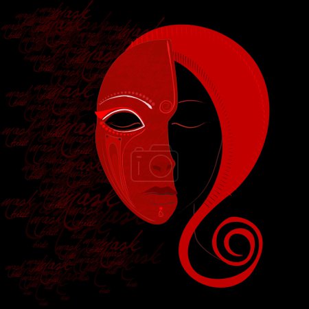 fille avec masque
