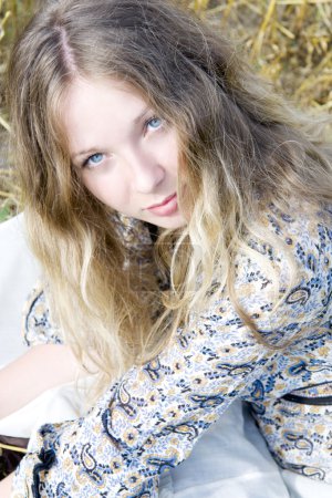 La blonde aux yeux bleus 