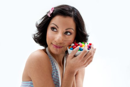 Bonbons heureux fille 