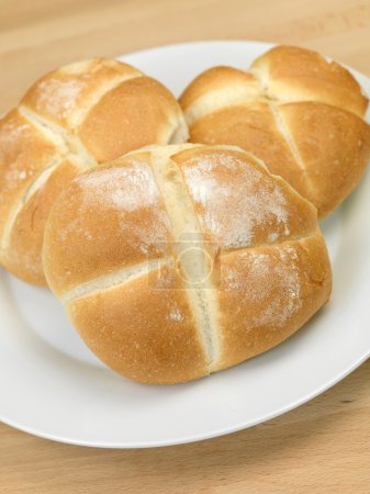 Rouleaux de pain frais 