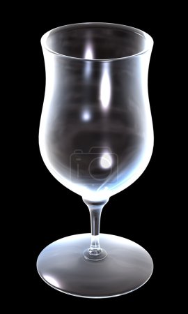 Verre sur le fond noir 