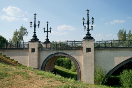 Le pont à travers un ravin 