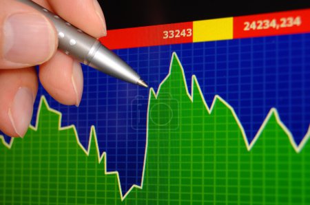 Moniteur d'ordinateur avec données professionnelles 