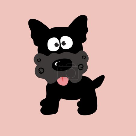 Yorkie bouclé noir 