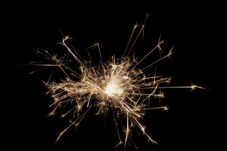 Sparkler isolé sur noir 